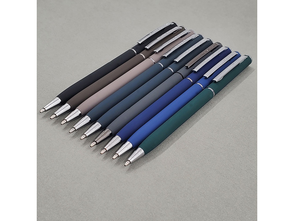 Ручка металлическая шариковая Palermo, софт-тач