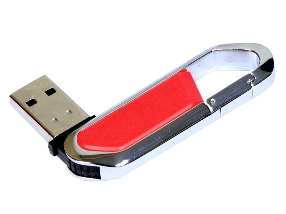 Флеш-накопитель USB 2.0 объемом 8 ГБ в форме карабина