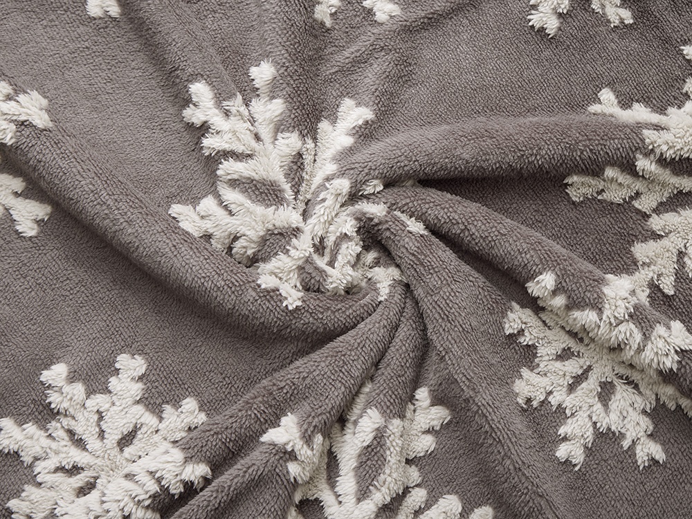 Плед Snowflake новогодний с капюшоном