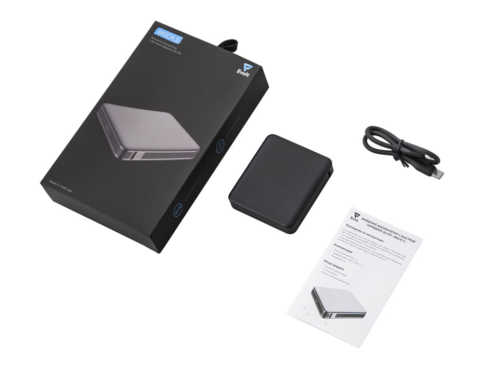 Внешний аккумулятор Brick 5 с быстрой зарядкой PD, 5000 мАч