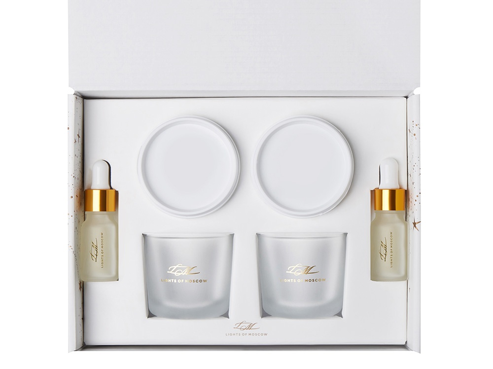 Набор для создания 2-х ароматических свечей: имбирный пряник, рождественская елка