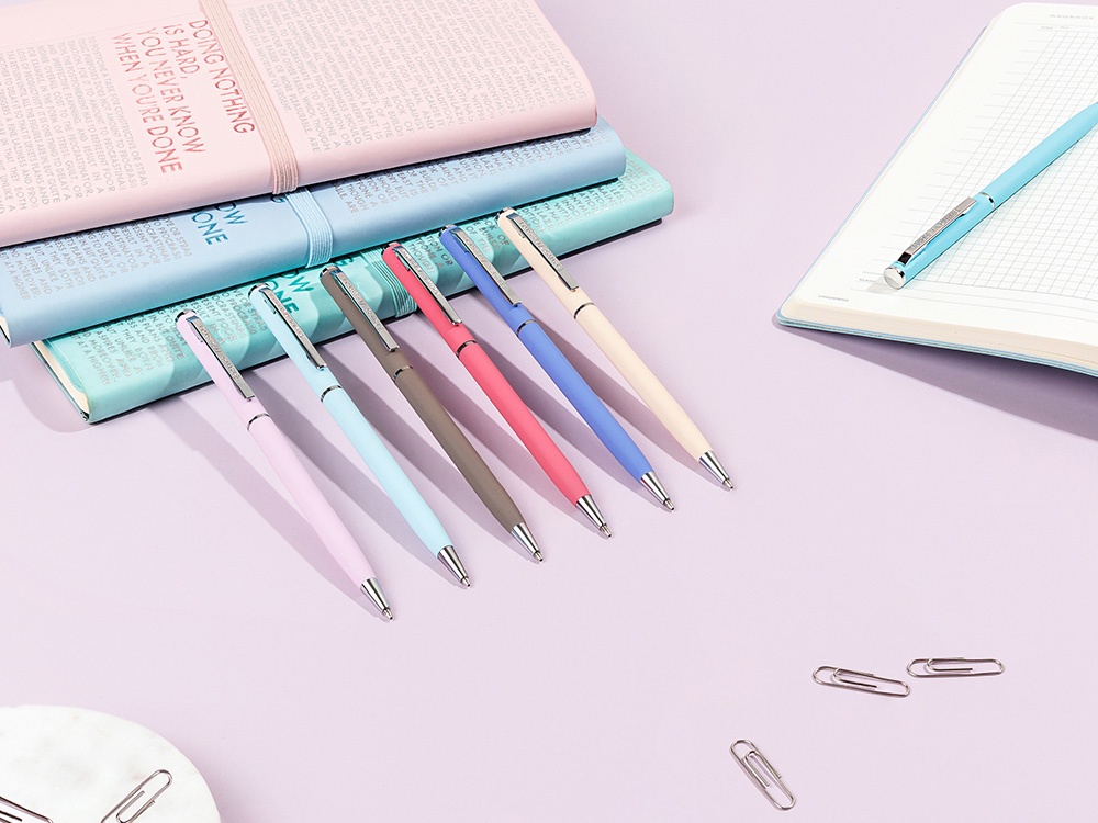 Ручка металлическая шариковая Palermo, софт-тач