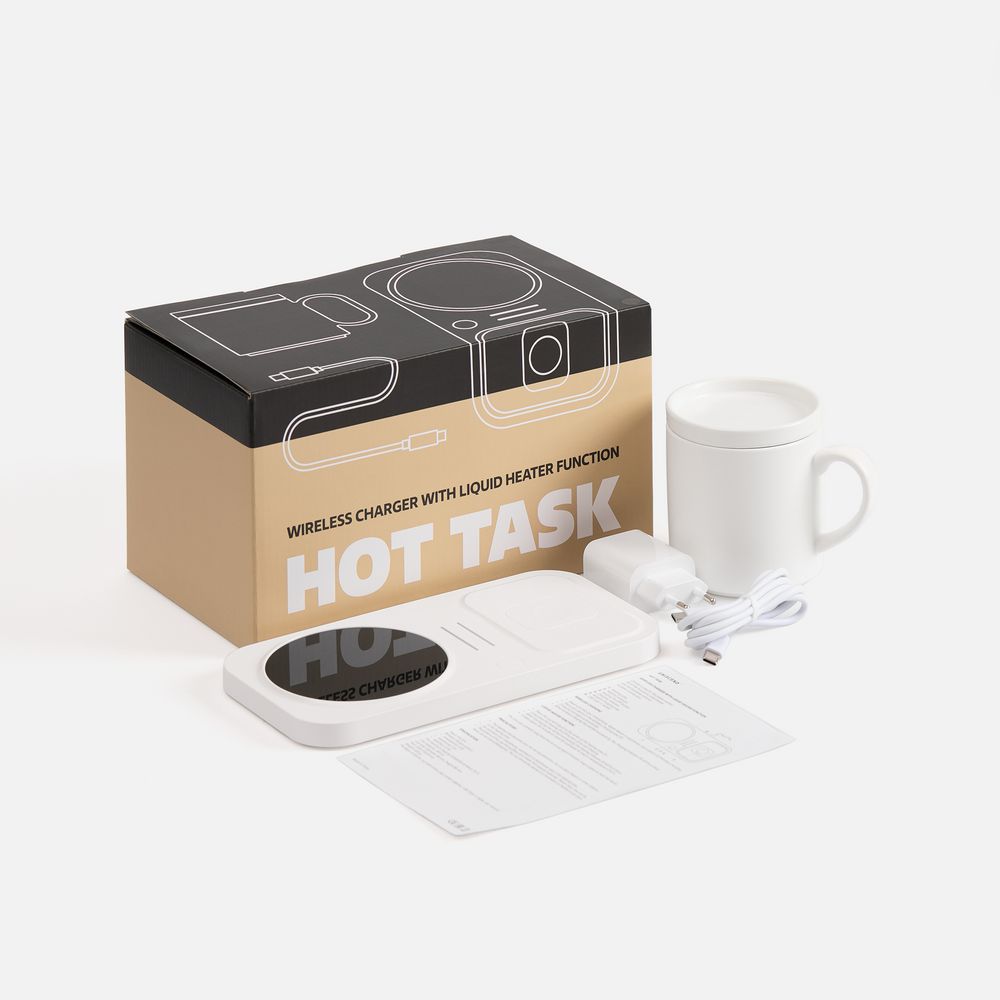 Беспроводное зарядное устройство с подогревом кружки Hot Task