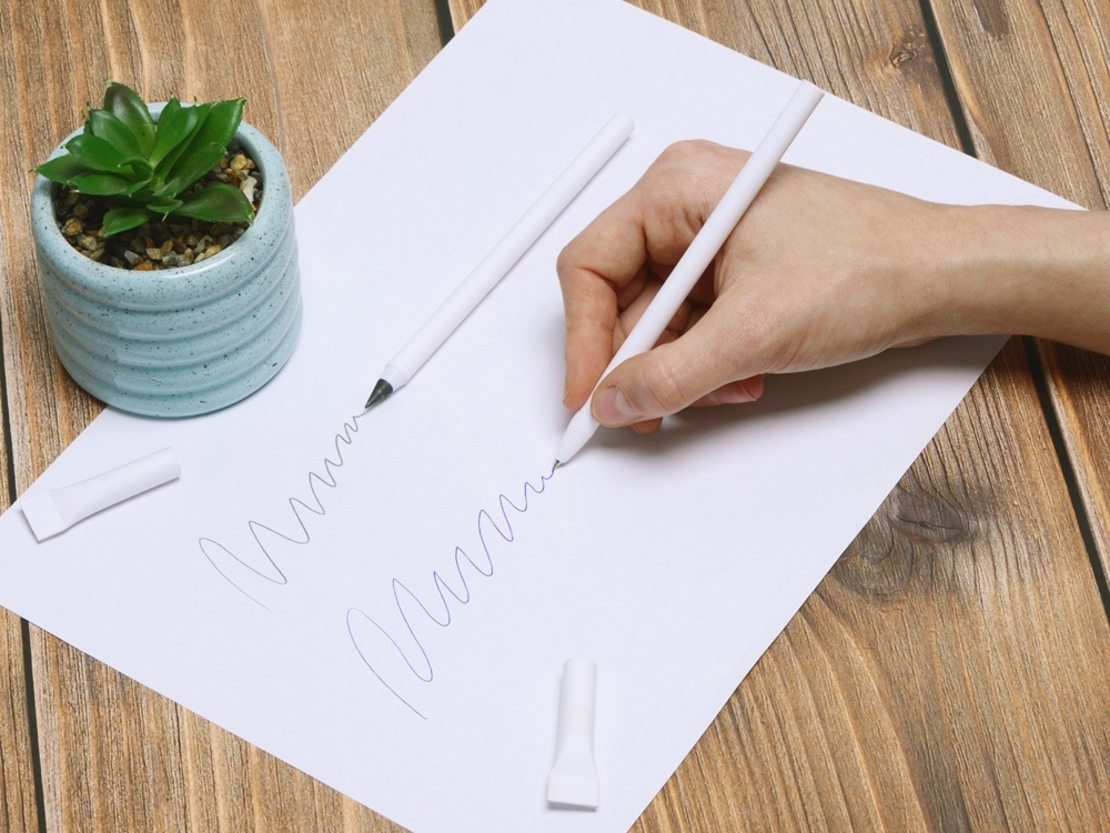 Подарочный набор Recycled Duo c шариковой ручкой и вечным карандашом из переработанной бумаги