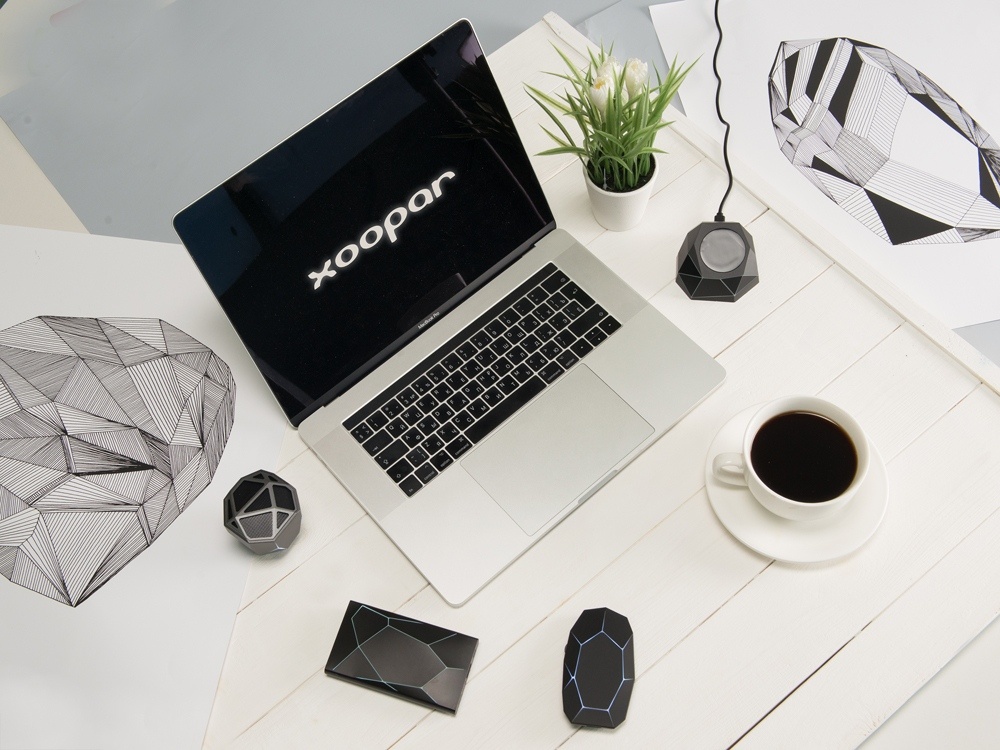 Внешний беспроводной аккумулятор Geo Wireless с подсветкой лого, 5000 mAh