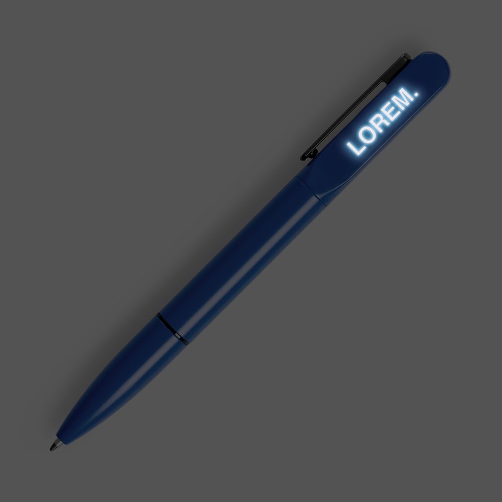 Ручка шариковая Lucenti с подсветкой логотипа