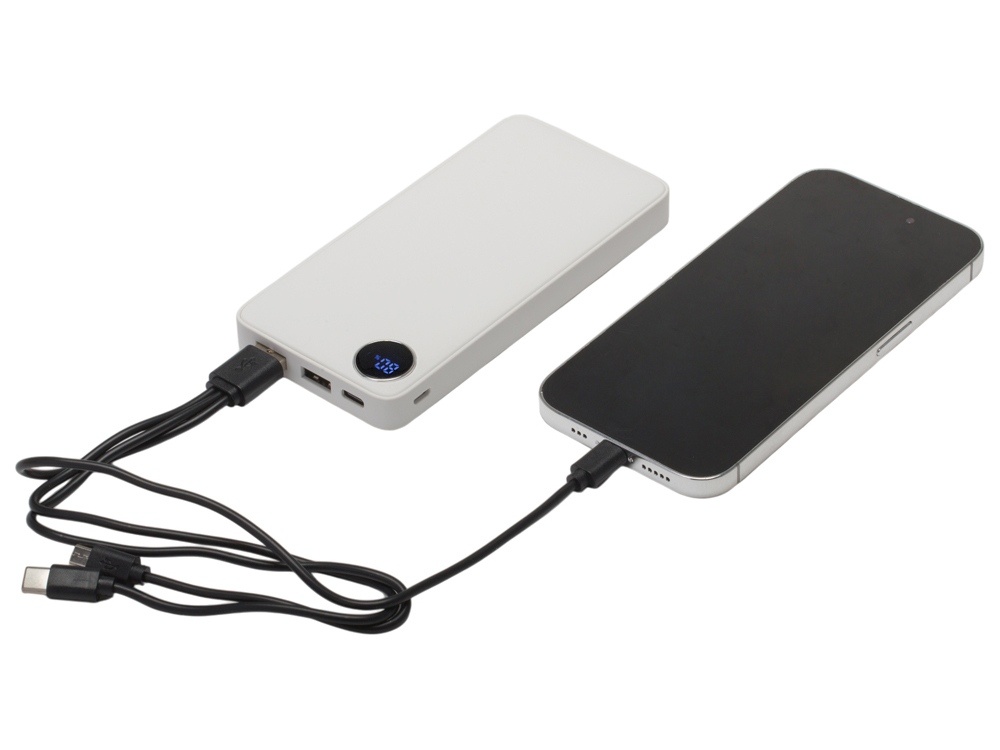 Внешний аккумулятор Mild, металлик soft-touch, 10 000 mAh