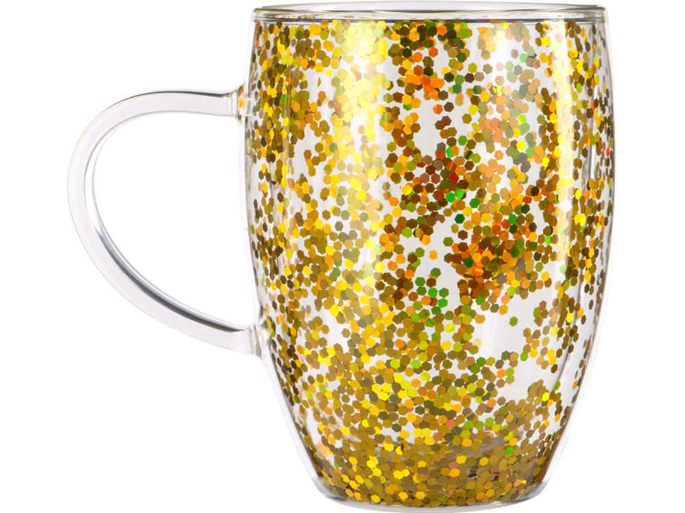 Кружка с двойными стенками с блестками Festival