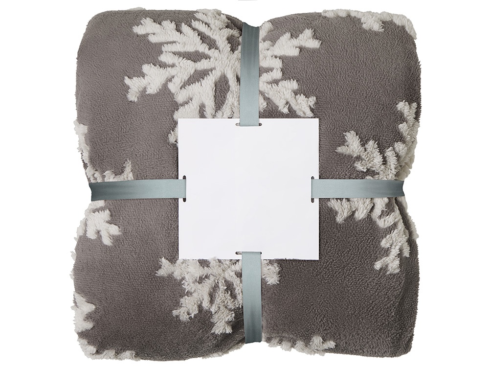 Плед Snowflake новогодний с капюшоном