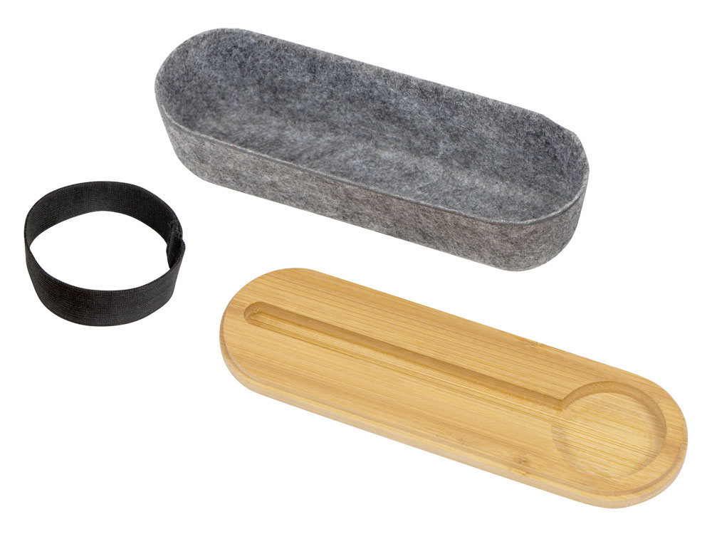 Пенал с линейкой и подставкой для телефона из бамбука Haruki