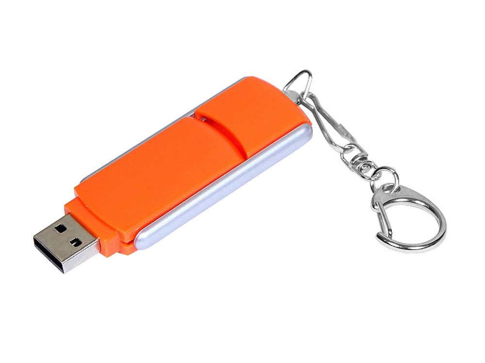 Промо флеш-накопитель USB 2.0 на 8 Гб с выдвижным корпусом прямоугольной формы